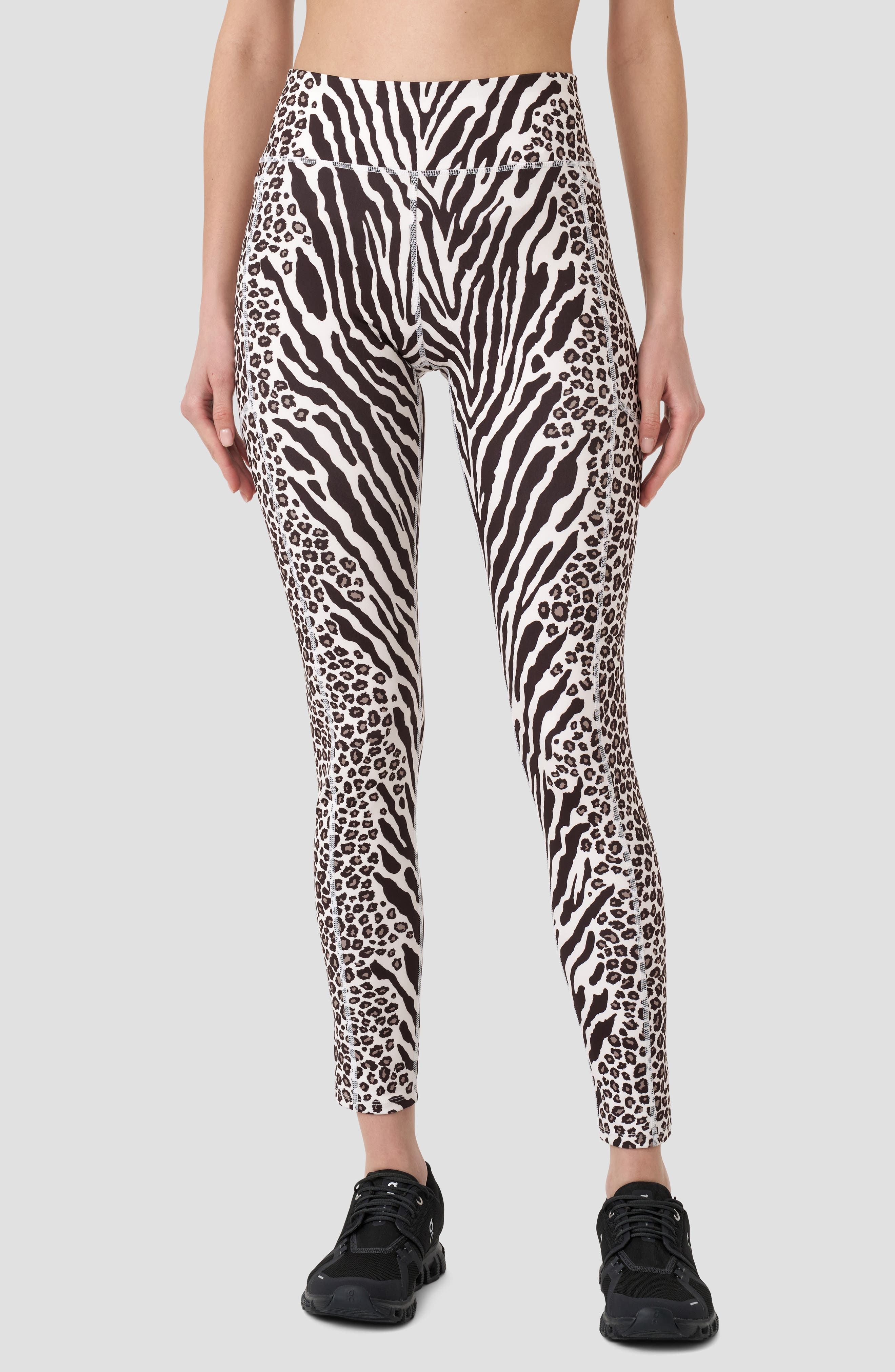 RM Rebecca Minkoff Animal Print High Waist Pocket Ankle Leggings