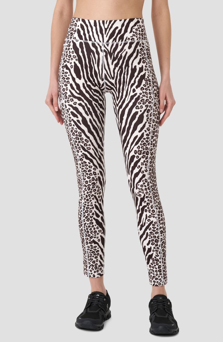 RM Rebecca Minkoff Animal Print High Waist Pocket Ankle Leggings, Main, color, Hybrid Animal