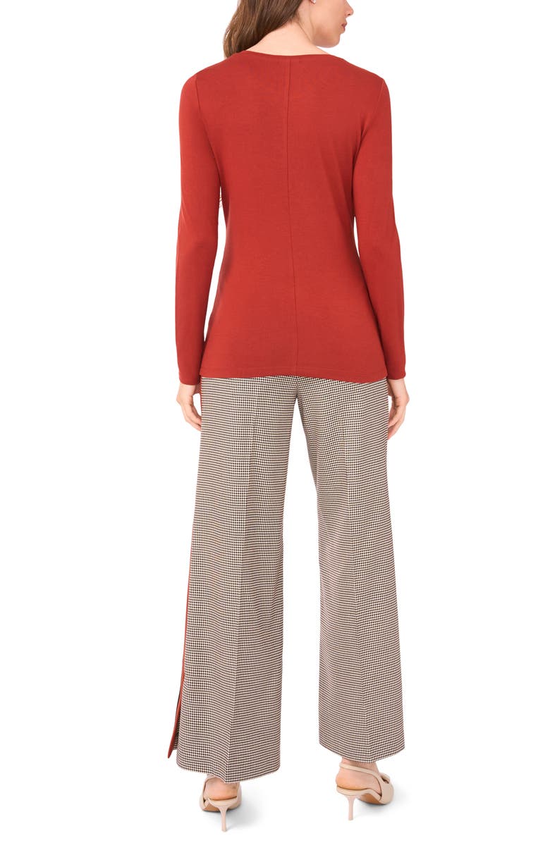 Halogen<sup>®</sup> Crewneck Long Sleeve T-Shirt, Alternate, color, Burnt Henna