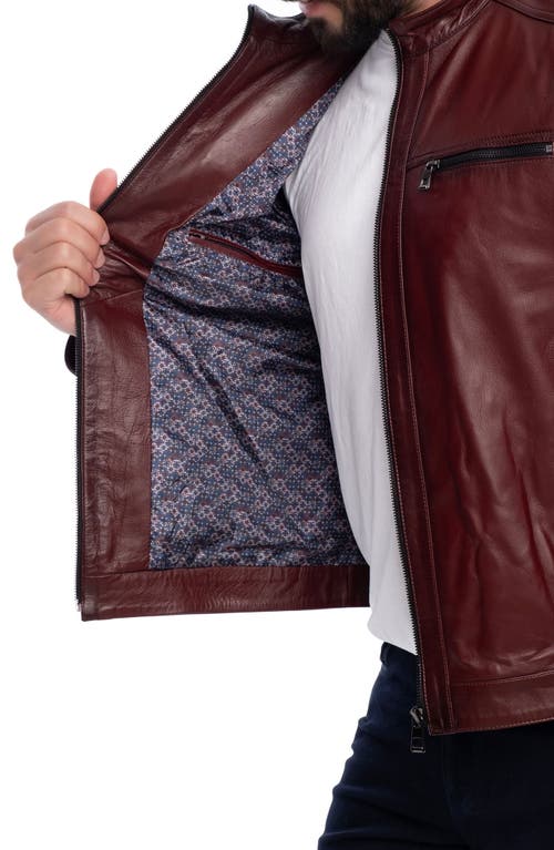 Vellapais Soft Leather Jacket In Burgundy