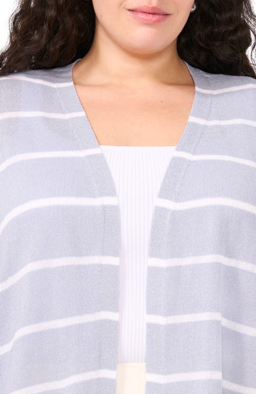 Halogenr Halogen(r) Stripe Longline Cardigan In Blue Fog