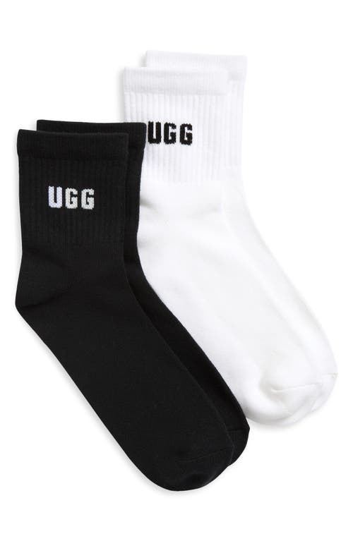 Ugg(r) Quinlin Assorted 2-pack Logo Quarter Socks In Multi