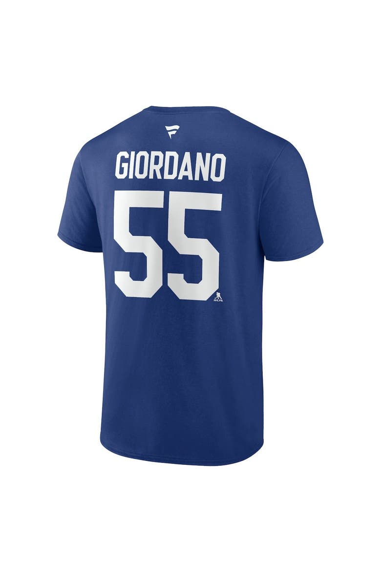 Men's Fanatics Branded Mark Giordano Blue Toronto Maple Leafs Authentic Stack Name & Number T-Shirt, Alternate, color, Blue