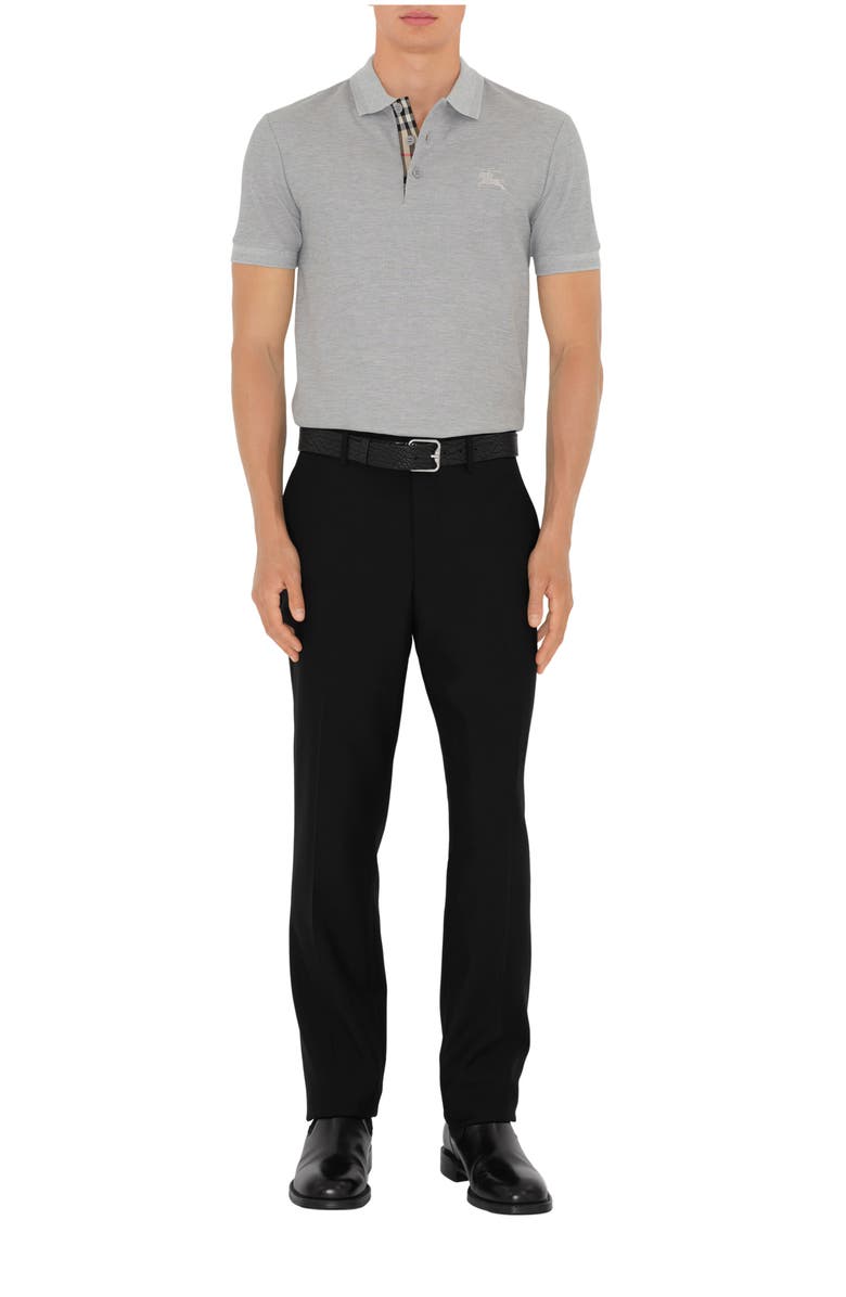 Burberry Cotton Polo Shirt, Main, color, Pale Grey Melange