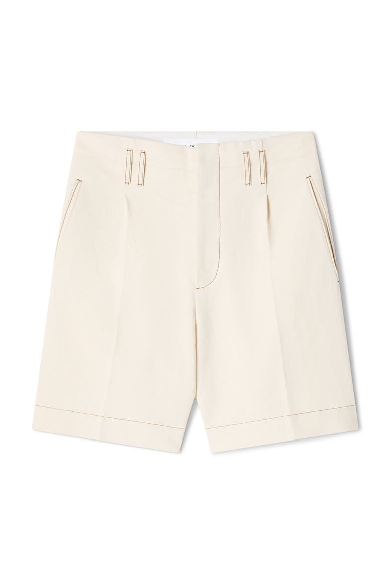 Denim Shorts, Alternate, color, White