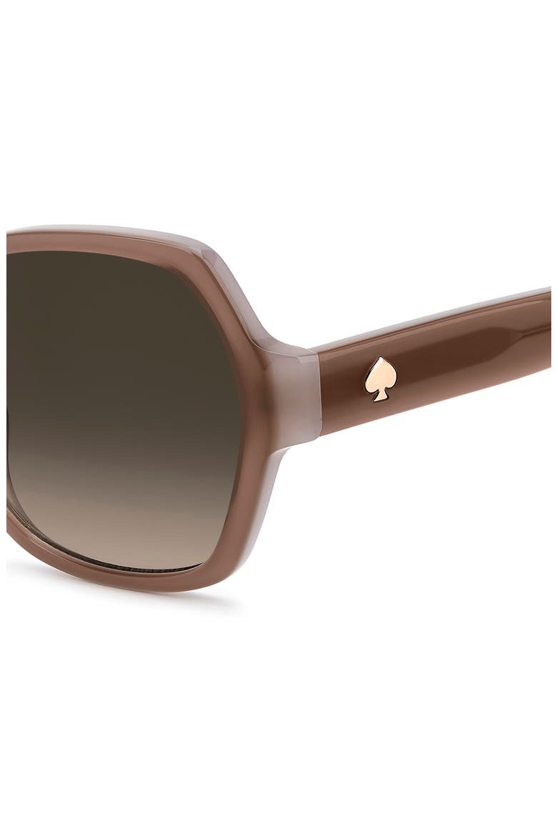 layne 57mm geometric square sunglasses, Alternate, color, BROWN/ BROWN SF