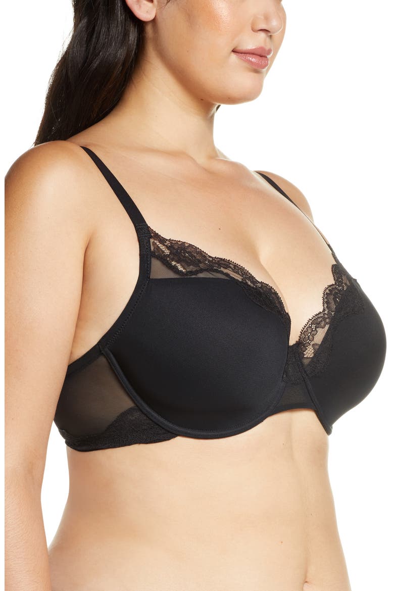 Elusive Full Fit Underwire Contour Bra, Alternate, color, BLACK