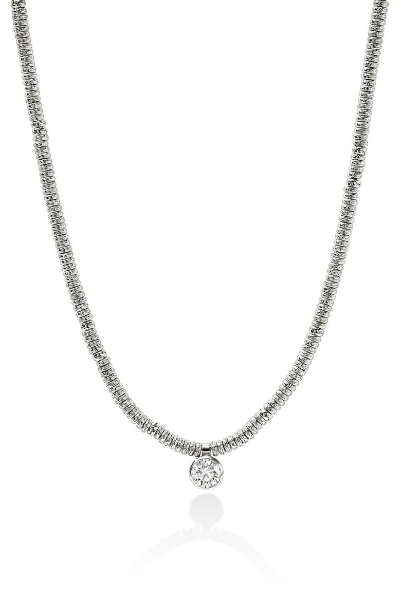 JH Lovestruck Sterling Silver Lab Grown Diamond Pendant Necklace, Main, color, SILVER