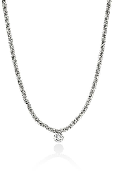 JH Lovestruck Sterling Silver Lab Grown Diamond Pendant Necklace