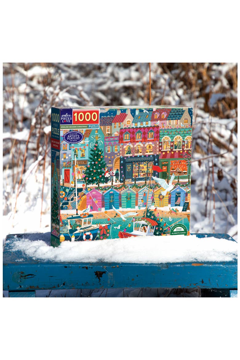 English Seaside Christmas 1000-Piece Puzzle, Alternate, color, MULTI