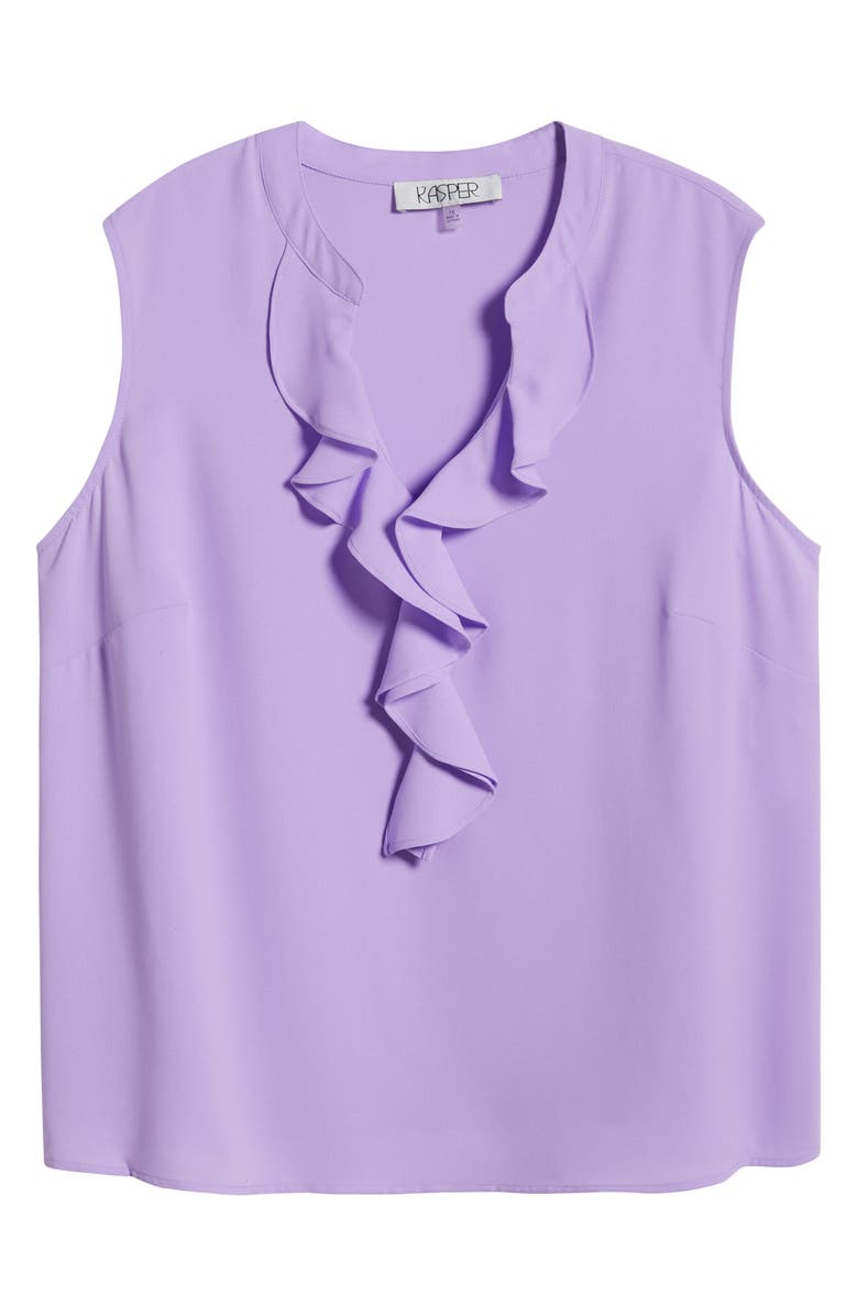 KASPER Sleeveless Ruffle Neck Top, Alternate, color,