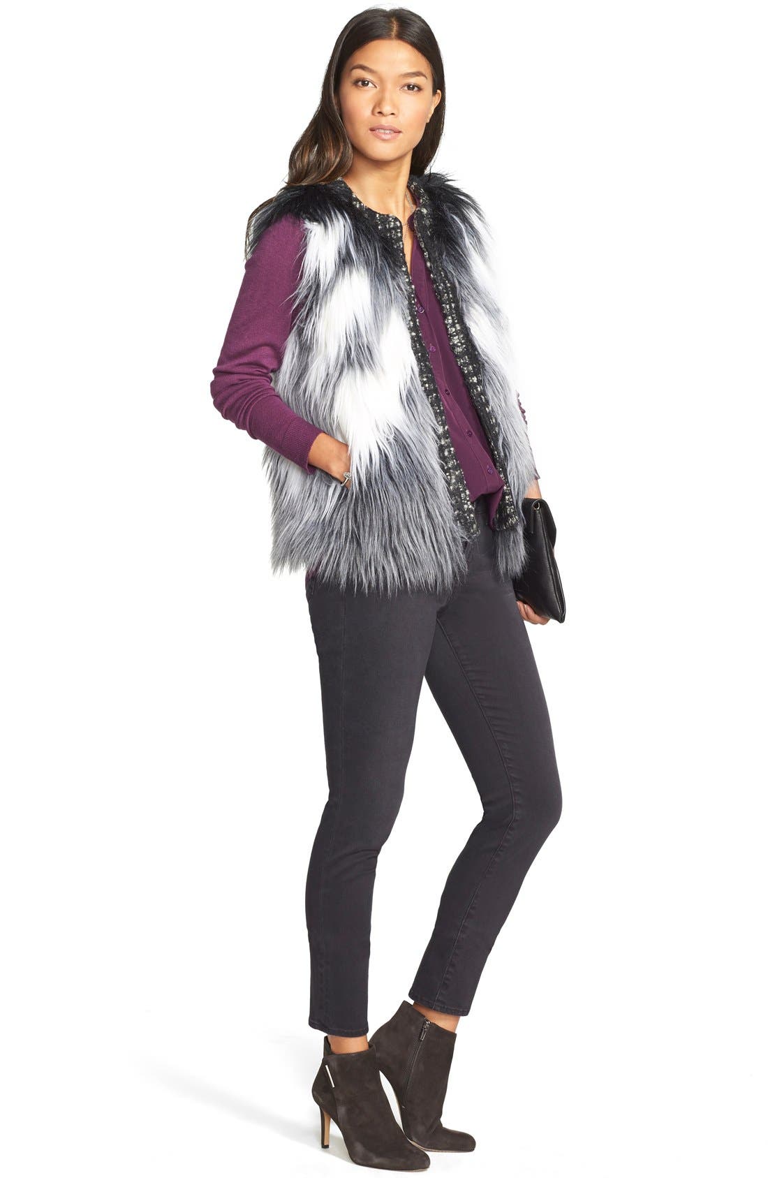 Asymmetrical Bootie, Alternate, color, CHARCOAL GREY