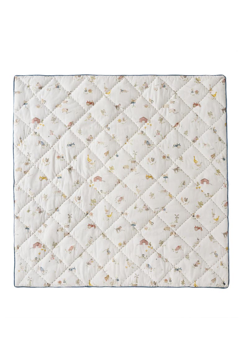 On the Farm Reversible Quilted Blanket, Main, color, ON THE FARM