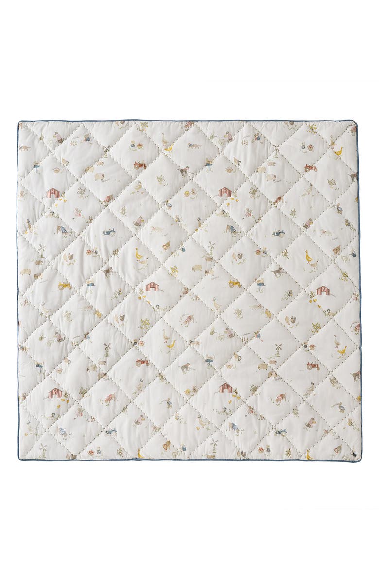 Pehr On the Farm Reversible Quilted Blanket, Main, color, On The Farm