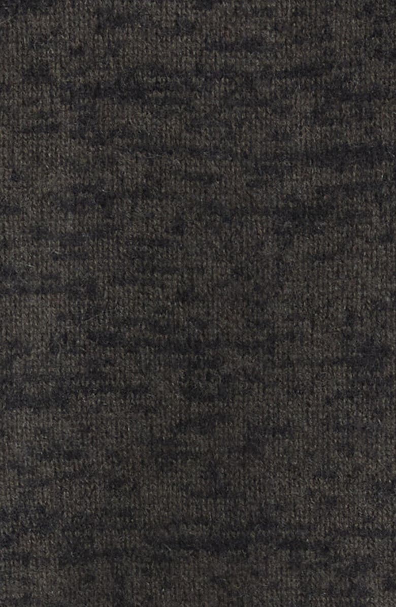 FRENCKENBERGER BF Cashmere & Wool V-Neck Sweater, Alternate, color, Black Olive / Black