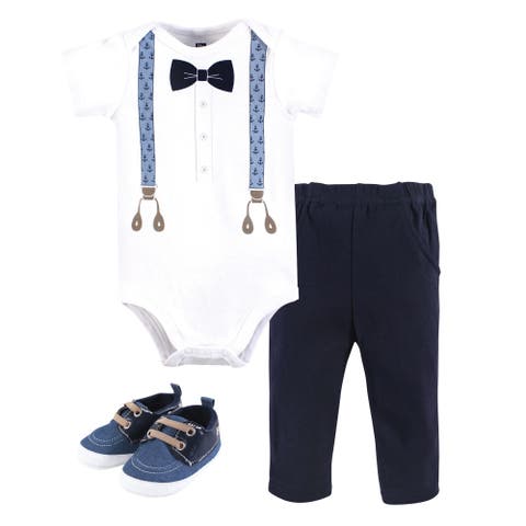 Cotton Bodysuit, Pant and Shoe Set