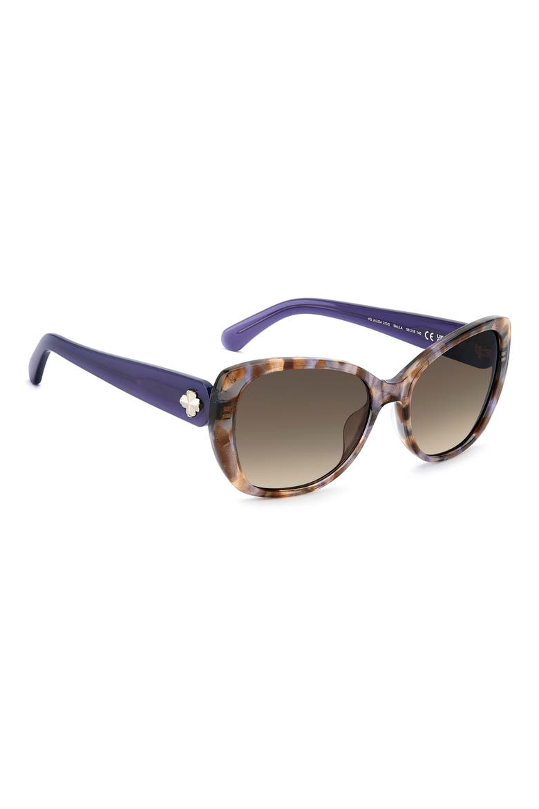 jalisa 56mm gradient polarized butterfly sunglasses, Alternate, color, HAVANA MULTICOLOR/ BROWN SF PZ