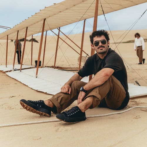 Pf Flyers P.f. Flyers Grounder Low-top Sneaker In Black