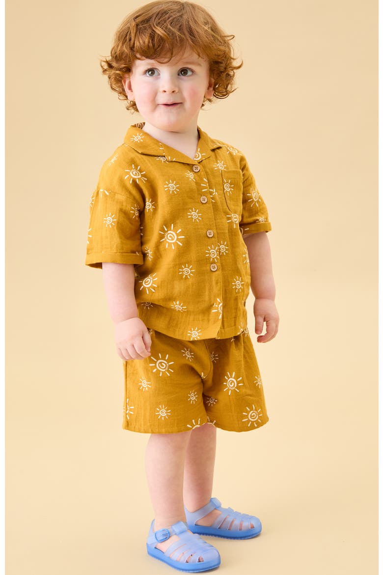 Sun Muslin Shorts, Alternate, color, Sun Gardenia