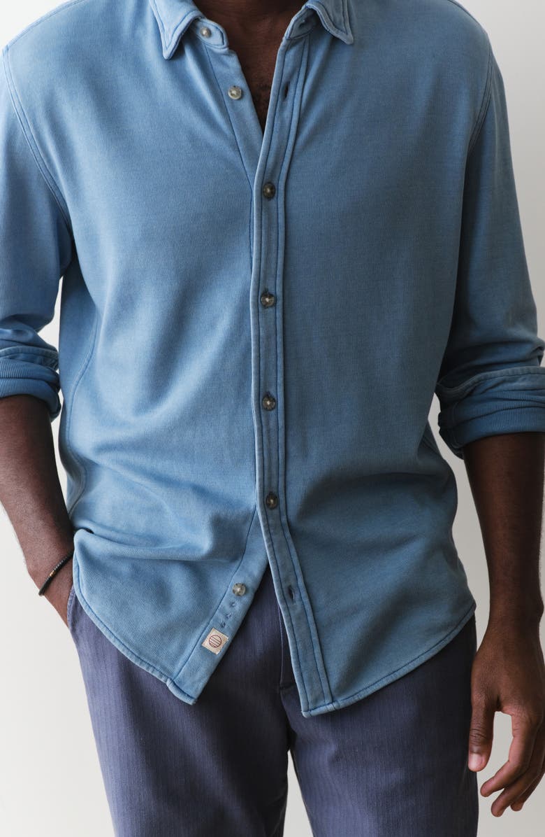 Marine Layer Pacifica Button-Up Shirt, Alternate, color, Indigo