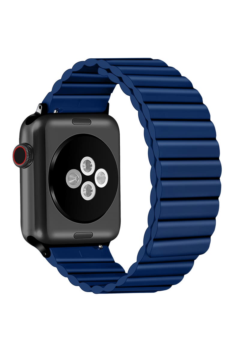 Silicone 22mm Apple Watch® Watchband, Alternate, color, BLUE