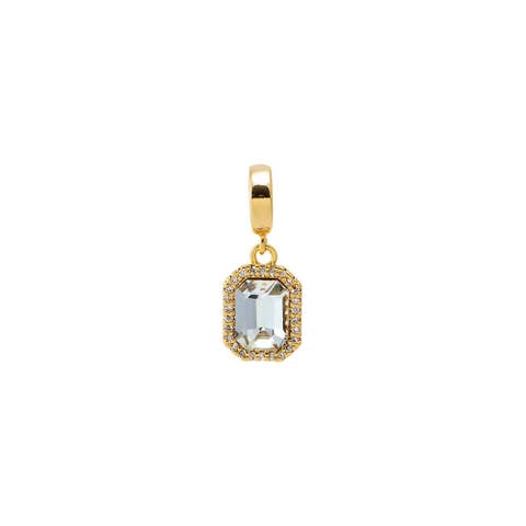 Rectangular CZ Halo Charm