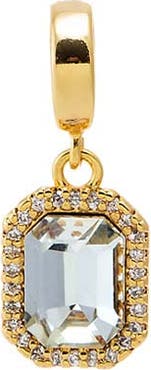 BY ADINA EDEN Rectangular CZ Halo Charm