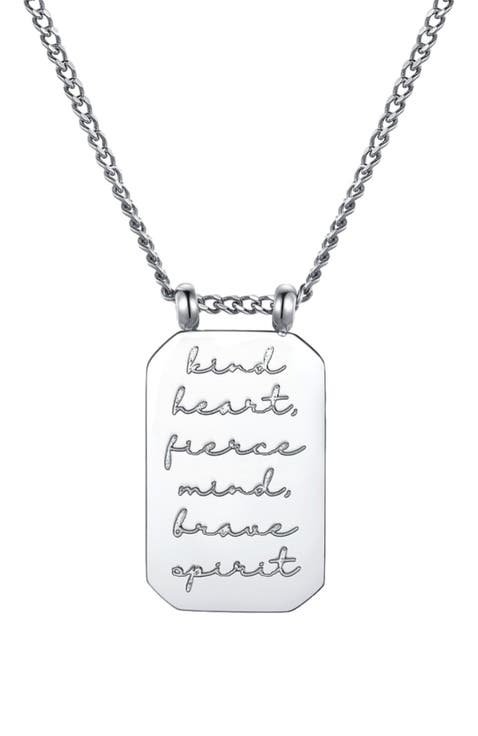 Kind Heart, Fierce Mind, Brave Spirit - Necklace