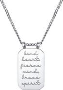 Mantra Kind Heart, Fierce Mind, Brave Spirit - Necklace