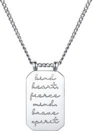 Mantra Kind Heart, Fierce Mind, Brave Spirit - Necklace