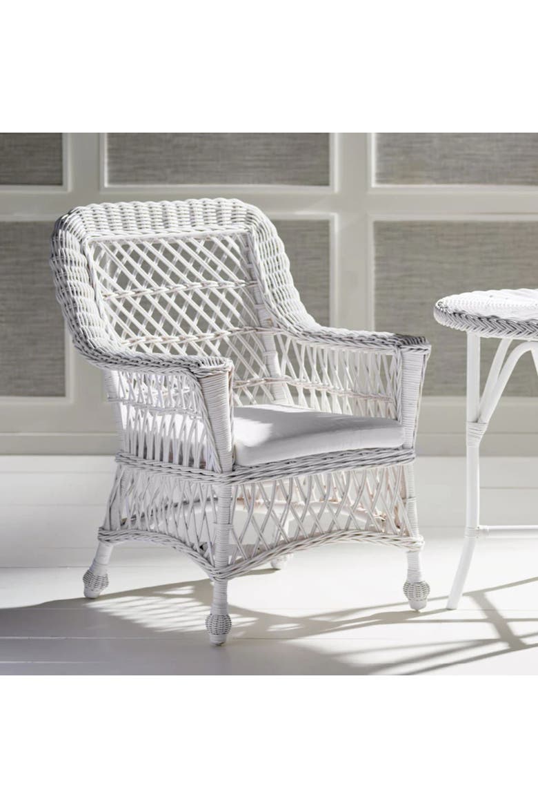 White Montauk Arm Chair, Alternate, color, White