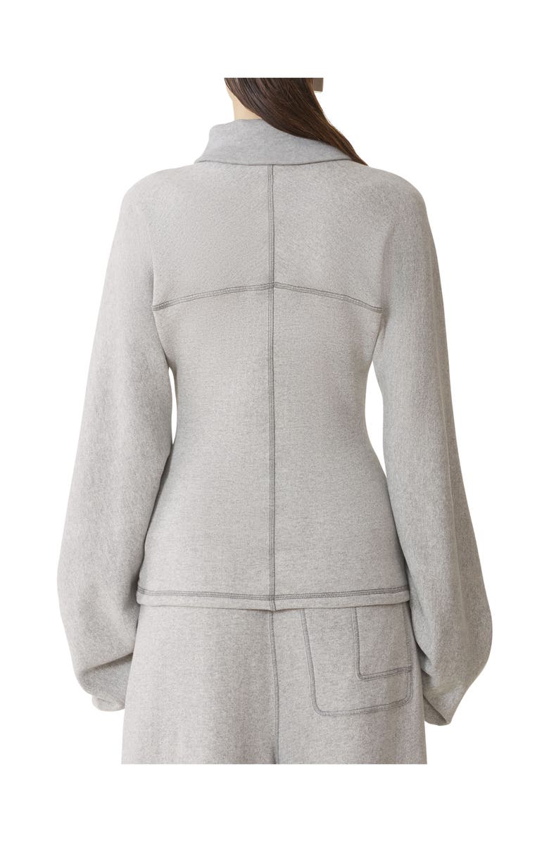 Lanvin Cotton Jersey Jacket, Alternate, color, Heather Grey