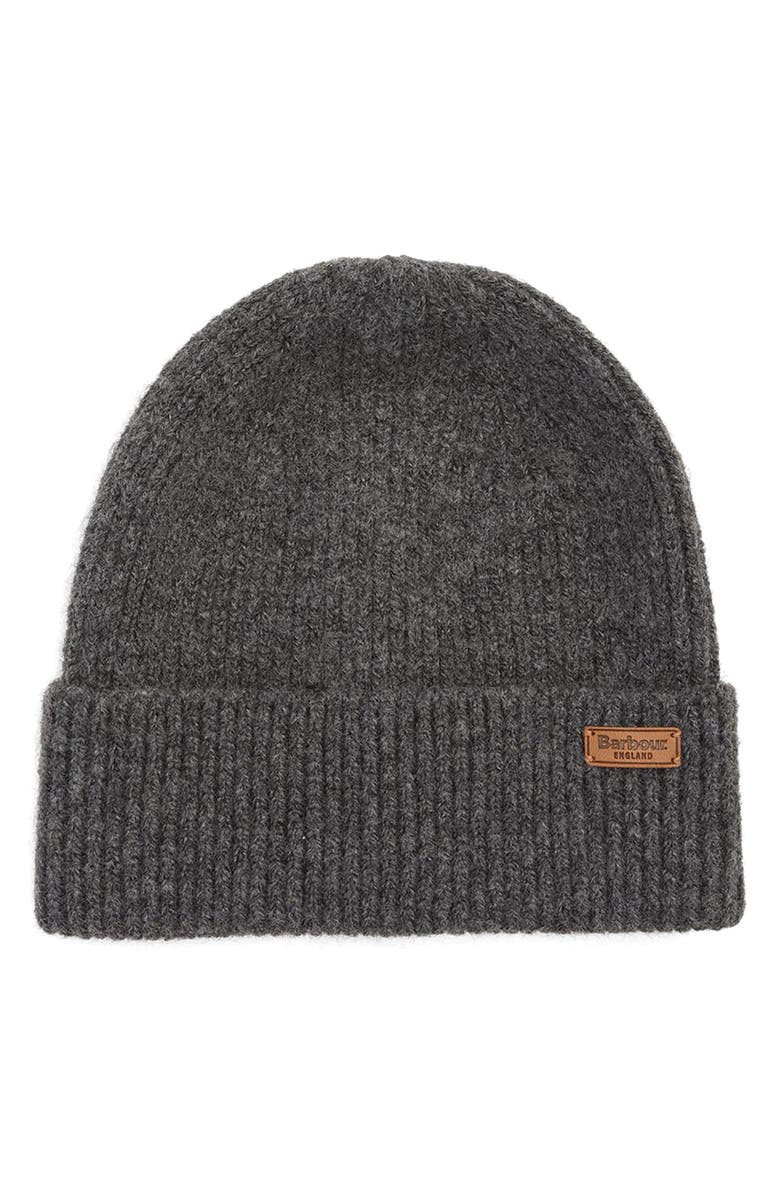 Barbour Pendle Beanie, Main, color, Charcoal