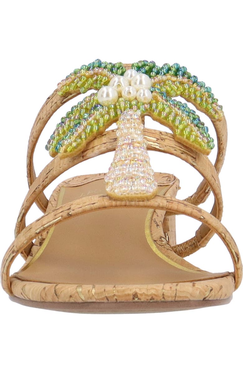 J. Reneé Palmetto Block Heel Sandal, Alternate, color, Natural/ Gold