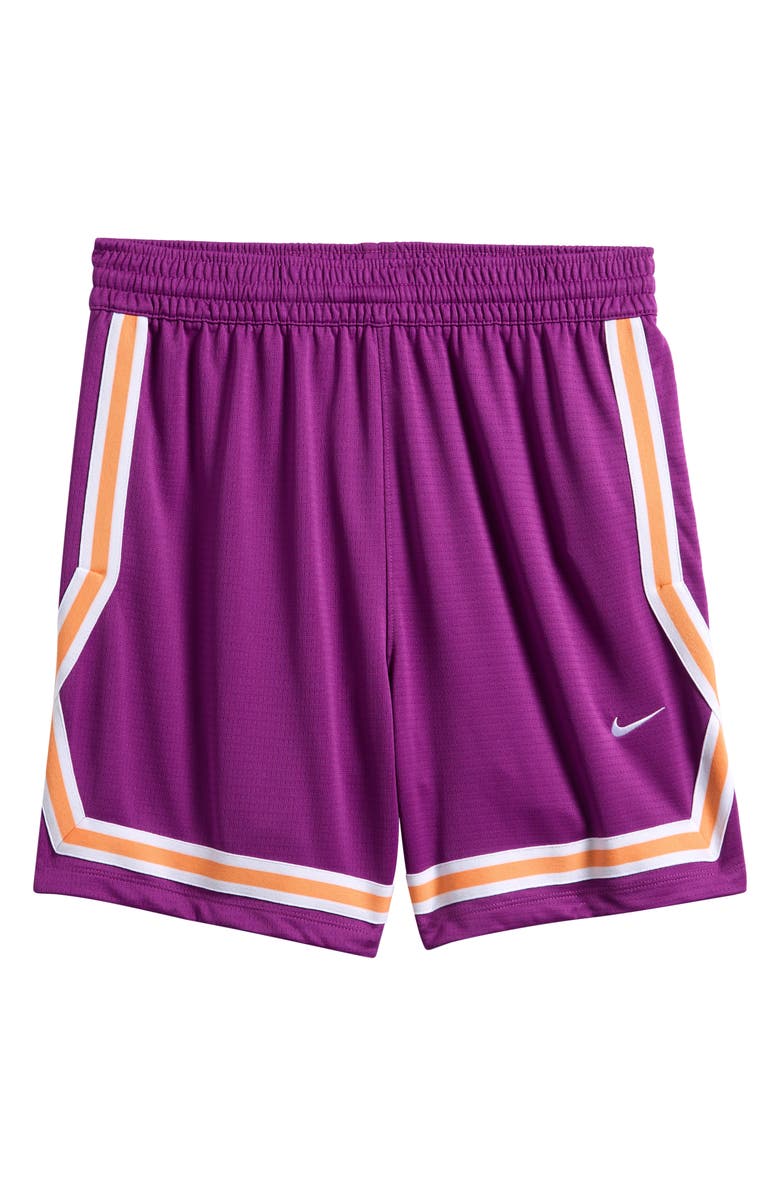 Nike Kids' Dri-Fit Crossover Mesh Shorts, Main, color, Bold Berry/ White