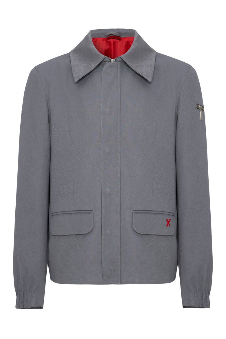 Pure Cotton Puffer Gabardine Jacket, Main, color, Grey