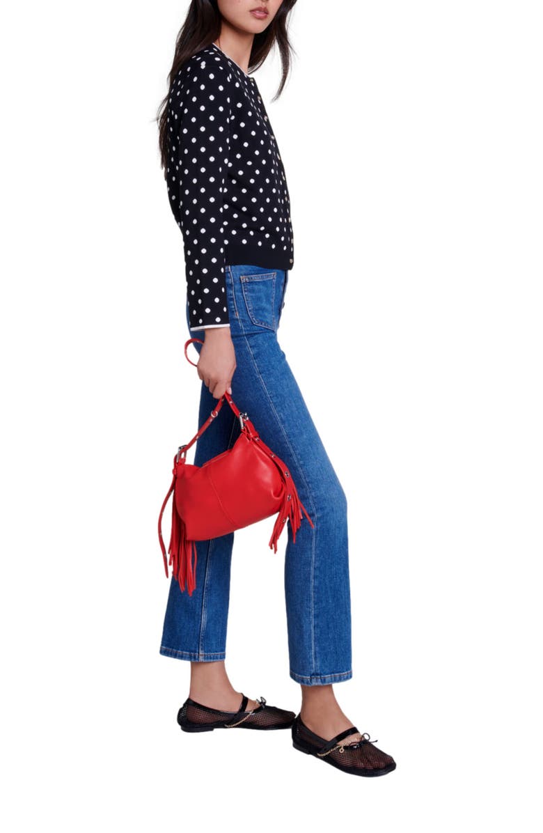 maje Fancy knit cardigan, Alternate, color, 