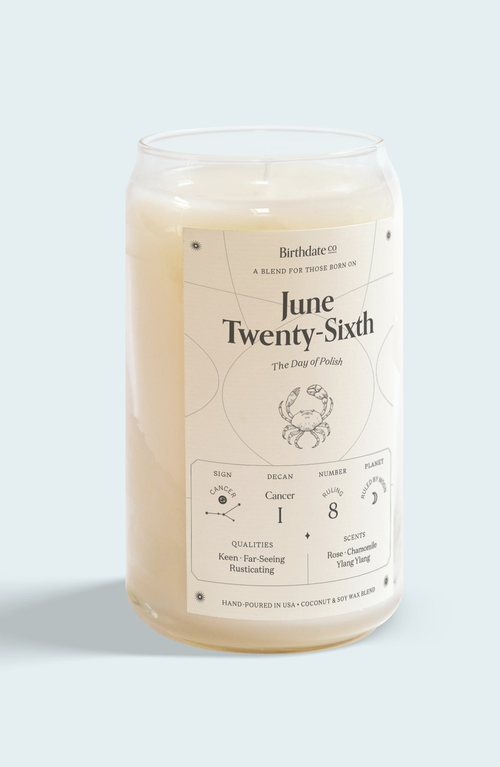 Birthdate Co. The June Birthday Candle In June 26th