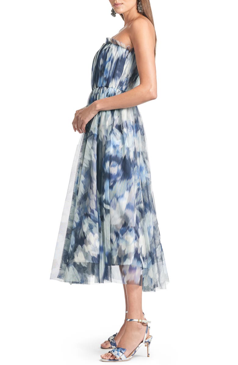 Sachin & Babi Marni Strapless Tulle Cocktail Dress, Alternate, color, 