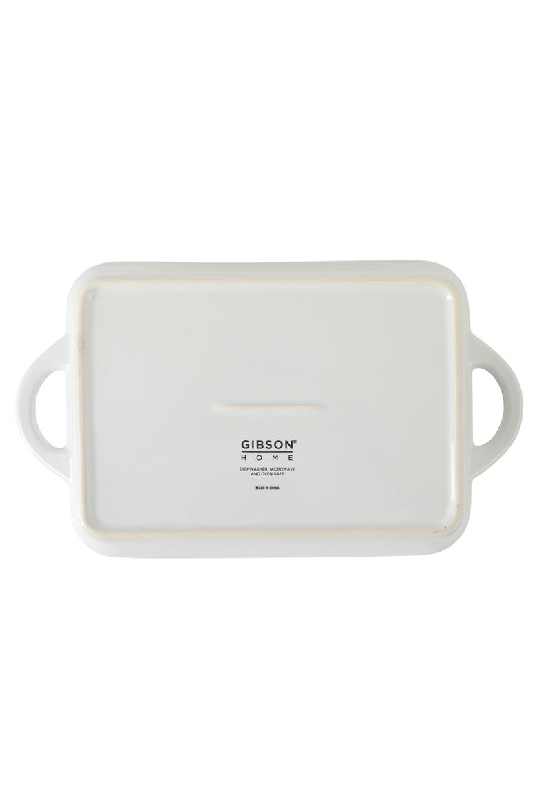 Gracious Dining Rectangular Stoneware Baking Dish with Handles, Alternate, color, White