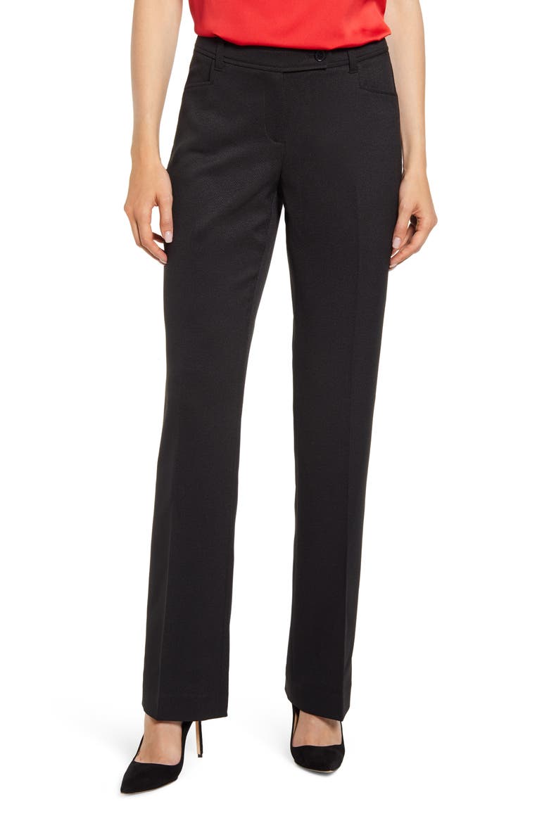 Mini Flare Leg Black Pants, Main, color, ANNE BLACK