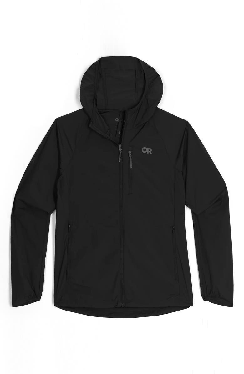 Outdoor Research Shadow Wind Zip-Up Hoodie, Alternate, color, Black