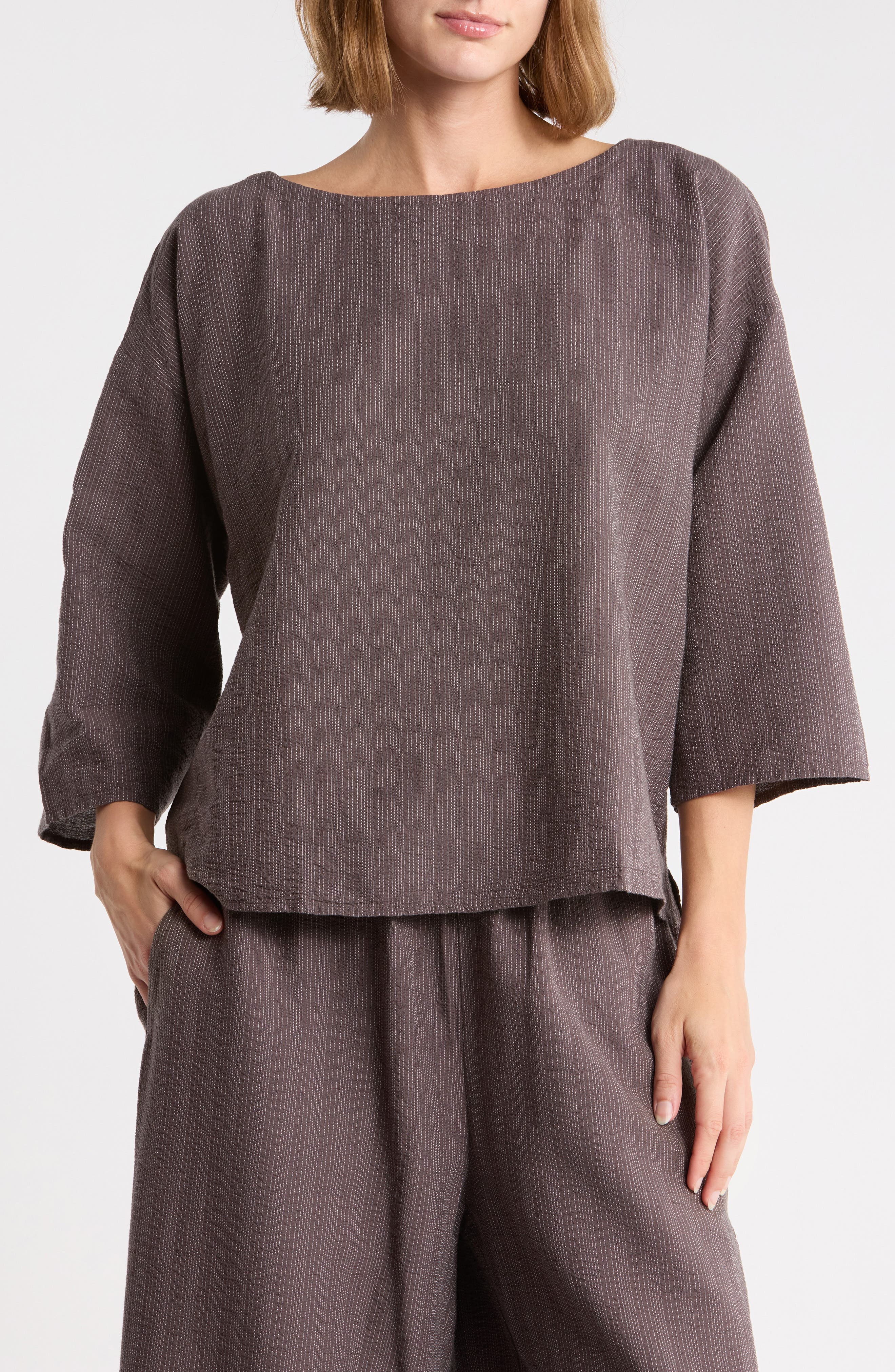 Stripe Organic Cotton Blend Top