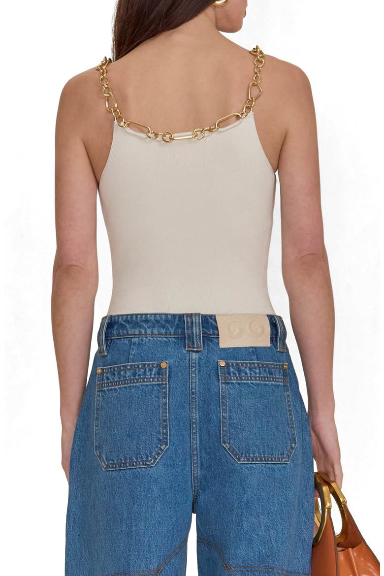 Kassandra Chain Strap Camisole, Alternate, color, OFF WHITE