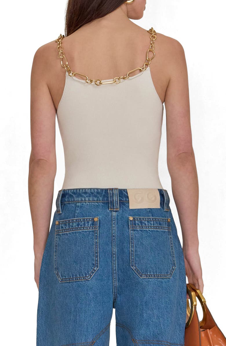 Cult Gaia Kassandra Chain Strap Camisole, Alternate, color, Off White