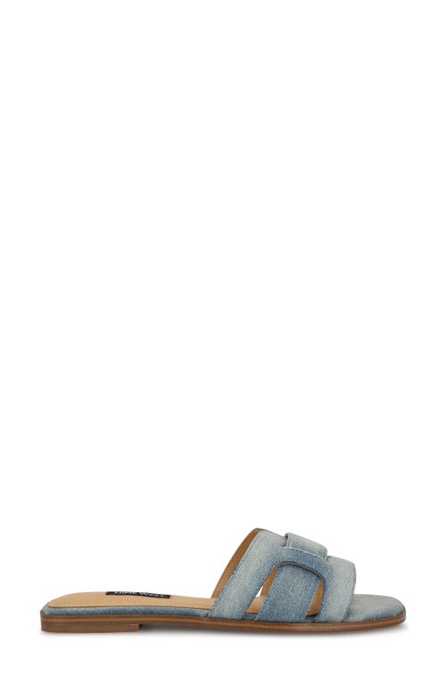 Nine West Germani Slide Sandal In Light Blue