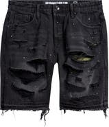 Billionaire Boys Club BB Outer Limit Distressed Cutoff Denim Shorts