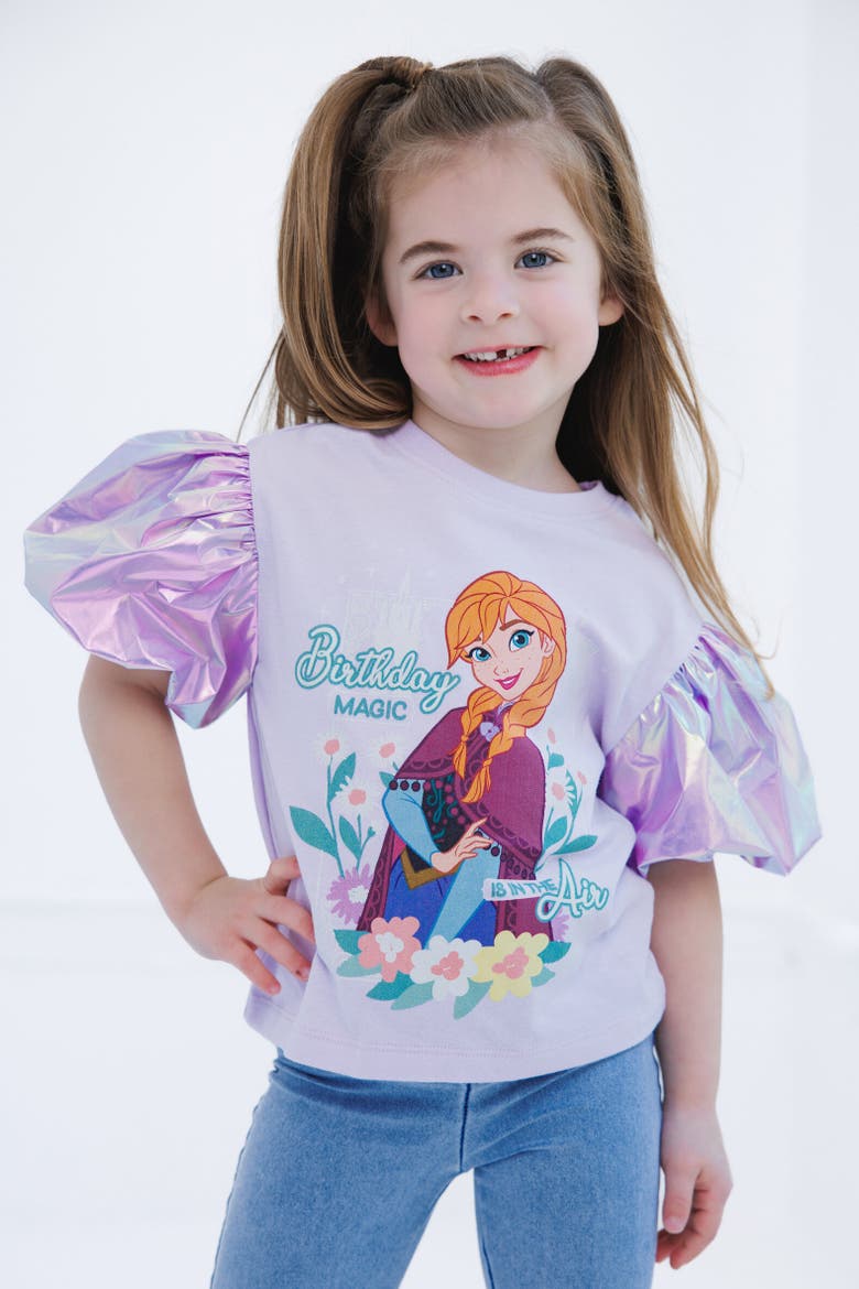 Frozen Birthday Graphic T-Shirt, Alternate, color, Anna Lavender