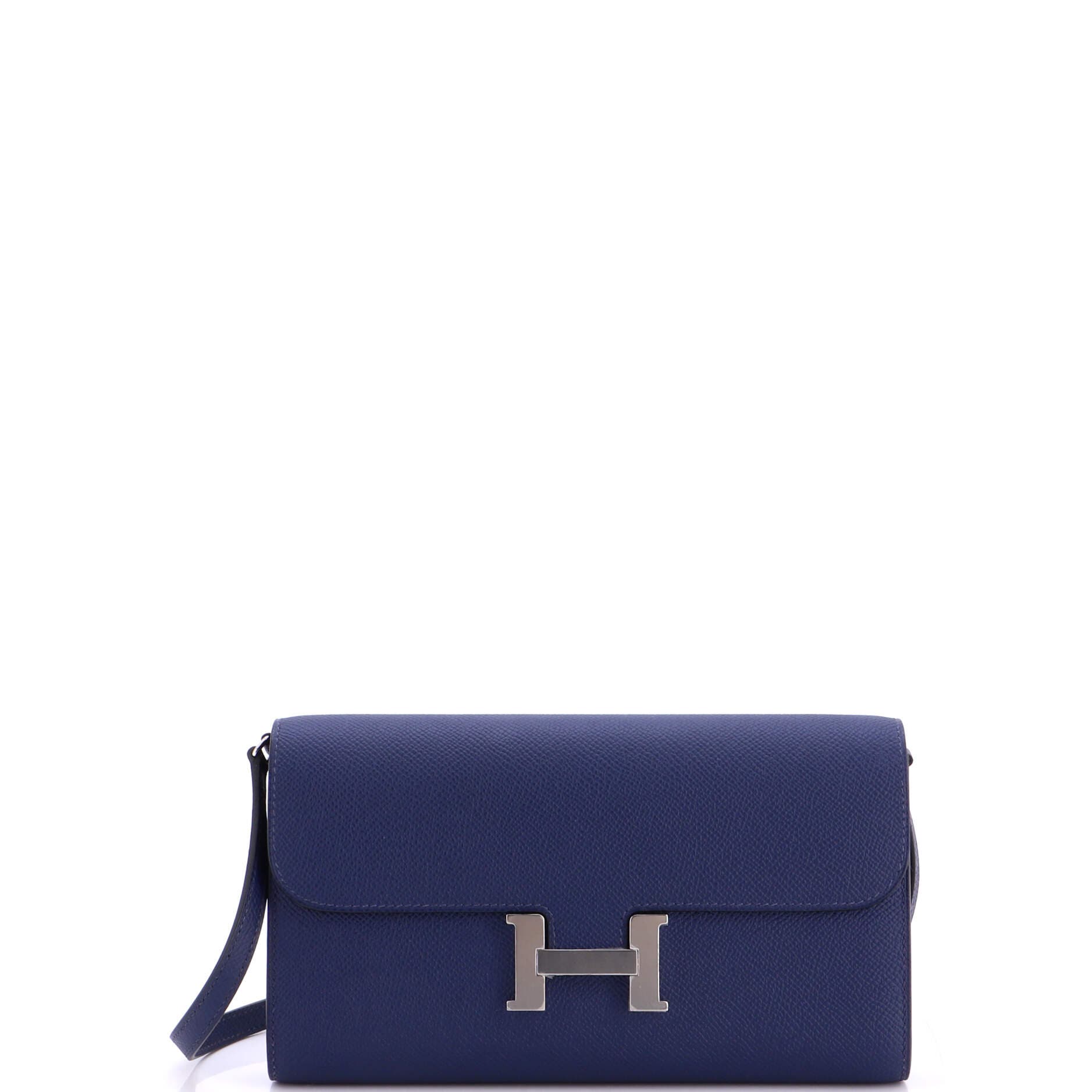 Constance To Go Wallet Epsom, Main, color, Bleu Navy