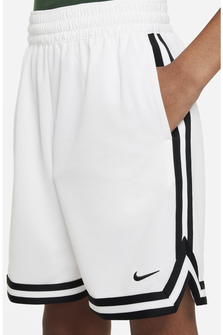 Kids' Dri-FIT DNA Athletic Shorts, Alternate, color, WHITE/ BLACK